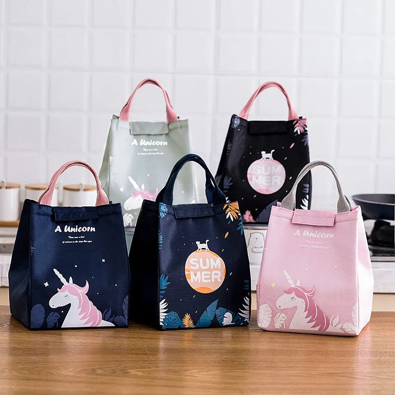 Thickened Oxford cloth thermal insulation lunch box bag in multiple colour designs