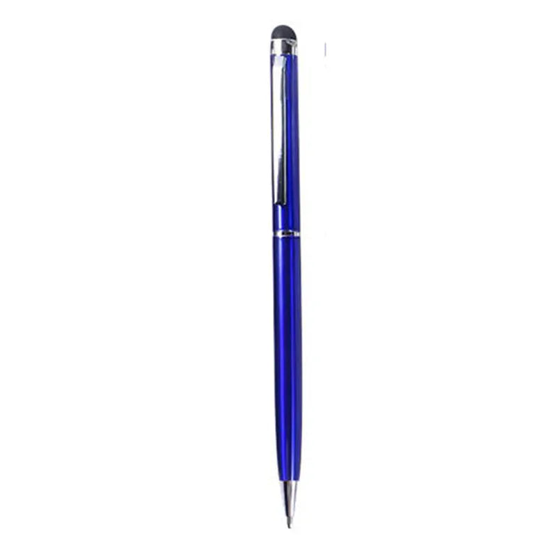 Metal rotating capacitive stylus pen with 0.5mm tip shown in multiple colour options