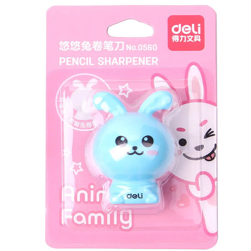 Mini cartoon pencil sharpener for children, manual small handheld sharpener, random design