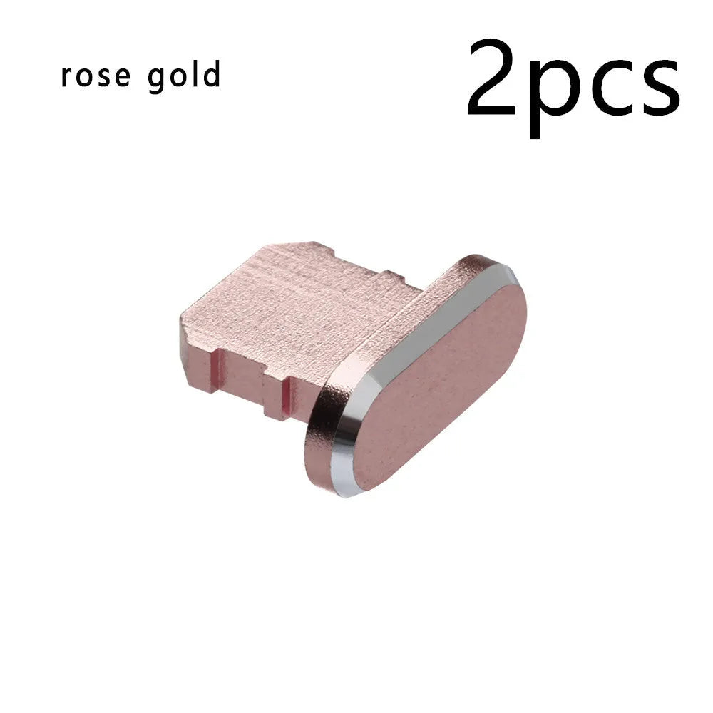 Aluminium alloy iPhone charging port dust plug in multiple colour options.