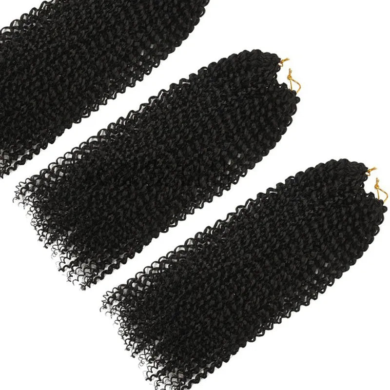 Passion twist crochet braids 18 inch high temperature wire synthetic hair extension spring twist style black colour
