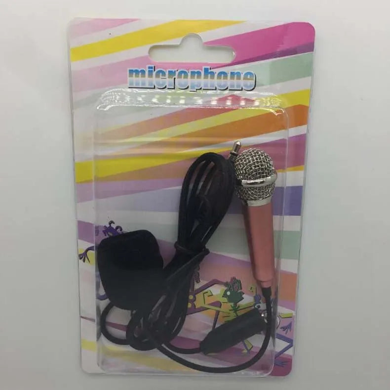 Mini condenser karaoke microphone with wired 3.5mm connection for Android mobile phones