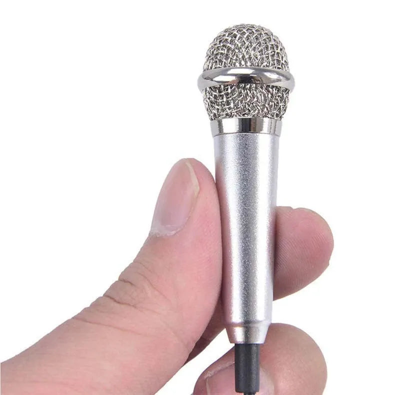 Mini condenser karaoke microphone with wired 3.5mm connection for Android mobile phones