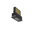 Super Mini Bluetooth 5.0 USB adapter in black, 13mm x 14mm x 6mm, with 30m range for Windows computers.
