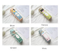 Rolling pencil case with Korean cartoon cat design in multiple colour options for stationery organisation