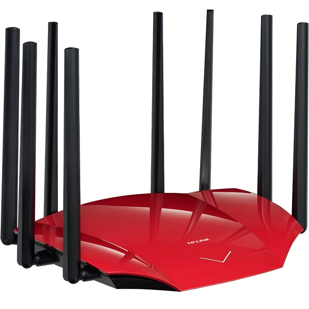 Dual-band wireless router with 4 LAN slots and built-in firewall