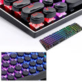 Set of 104 custom two-color mold mechanical keyboard keycaps in crystal finish, black and white variants