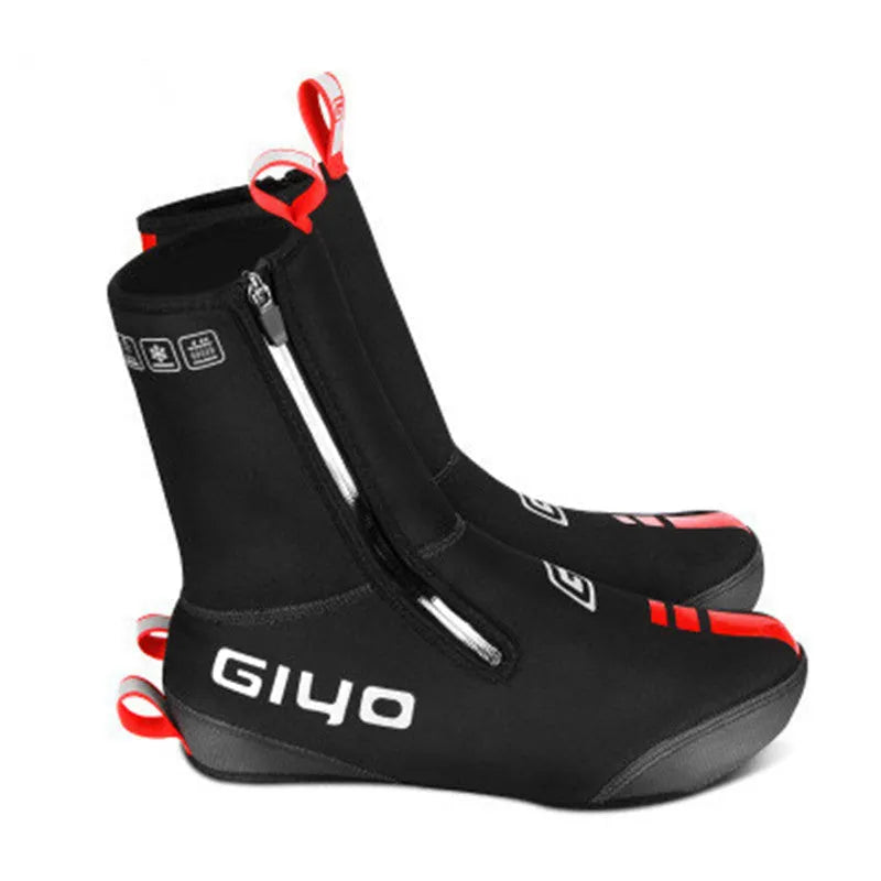 Black neoprene mountain bike riding shoe covers for men and women road cycling overshoes