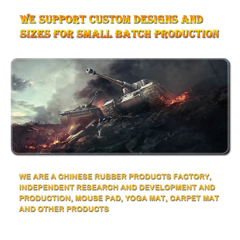 Custom oversized gaming mouse pad with non-slip rubber base and cloth surface in 400x900mm size