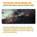 Custom oversized gaming mouse pad with non-slip rubber base and cloth surface in 400x900mm size