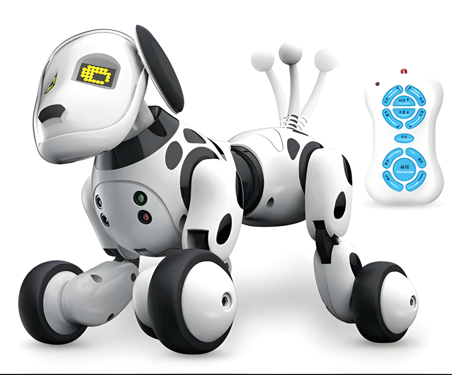 Smart robot dog electronic toy with remote control on floor
