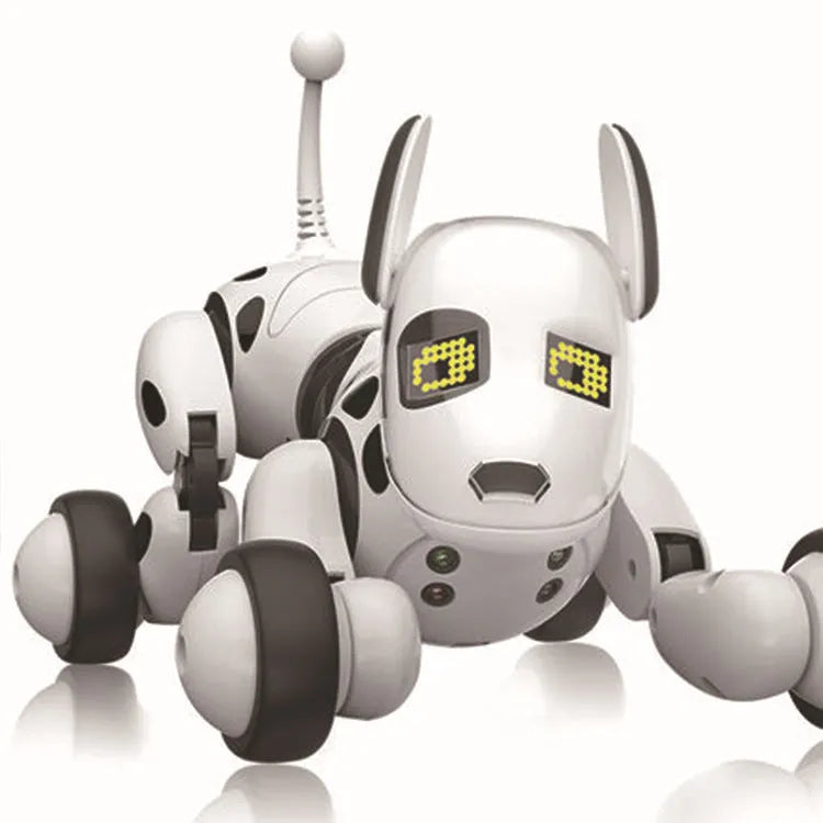 Smart robot dog electronic toy with remote control on floor