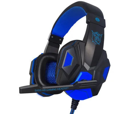 PC780 desktop gaming headset with microphone in black and blue colour option