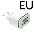 Universal travel charging head with USB port and light function, ABS shell, black colour, EU plug