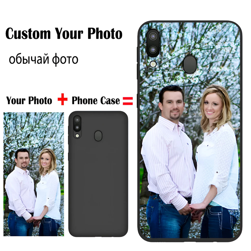 Custom painted TPU phone case for Samsung Galaxy with black soft shell and fine matte finish