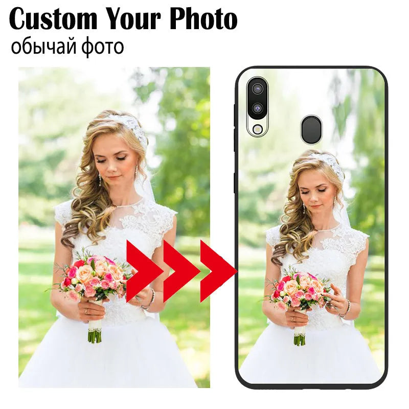 Custom painted TPU phone case for Samsung Galaxy with black soft shell and fine matte finish