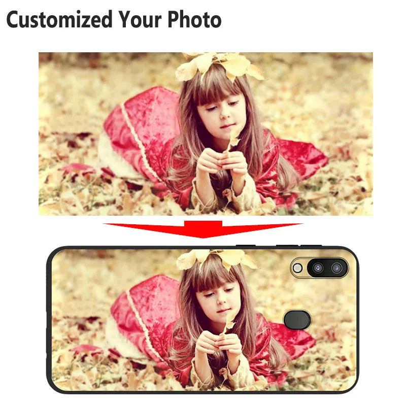 Custom painted TPU phone case for Samsung Galaxy with black soft shell and fine matte finish