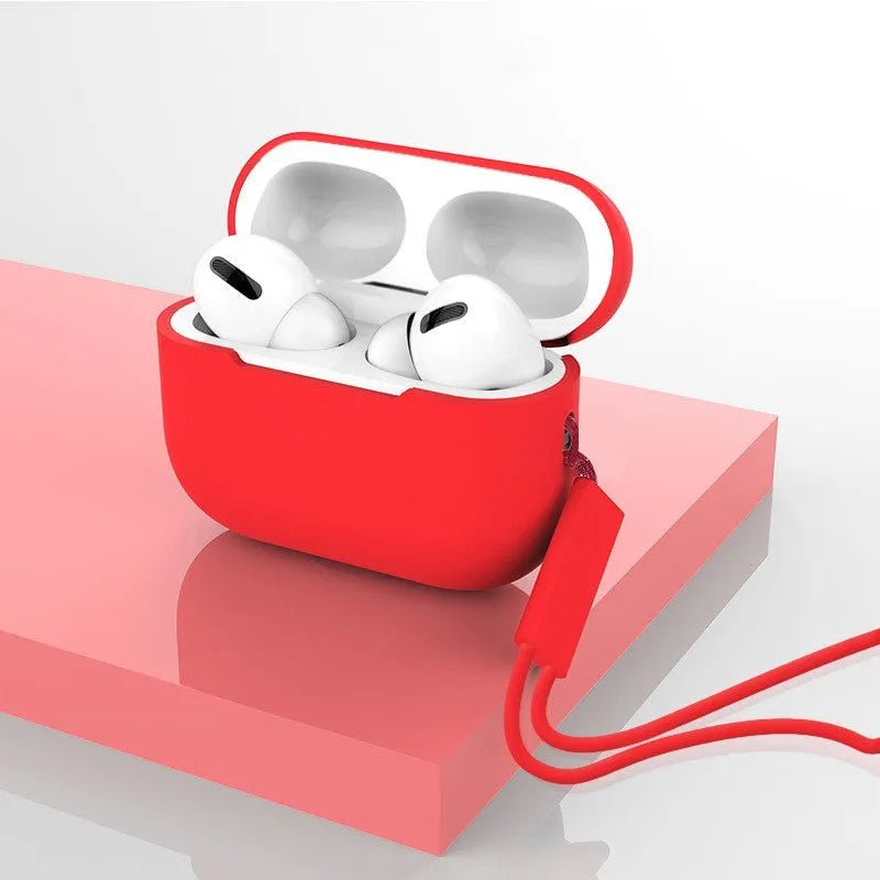 AirPods Pro 2 silicone protective case with lanyard in multiple colour options