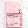 Cherry blossom hand ledger gift box set with paper cover, wireless binding, 33 x 24.5 cm size, and OPP packaging.