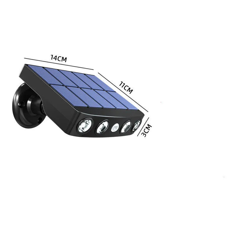 Black and white garden wall lamp with imitation camera and motion sensor for outdoor security lighting