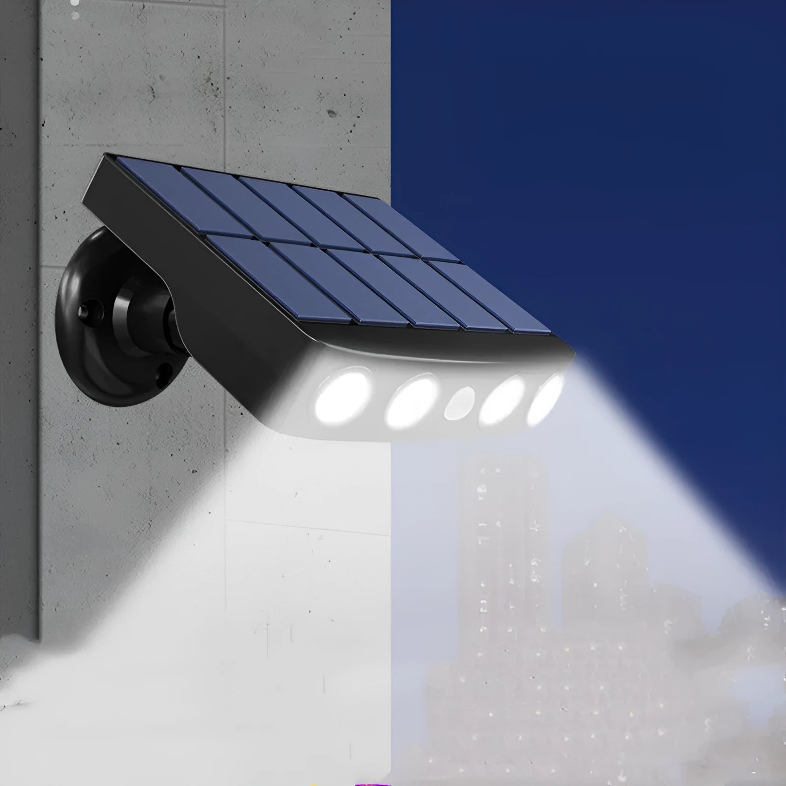 Black and white garden wall lamp with imitation camera and motion sensor for outdoor security lighting