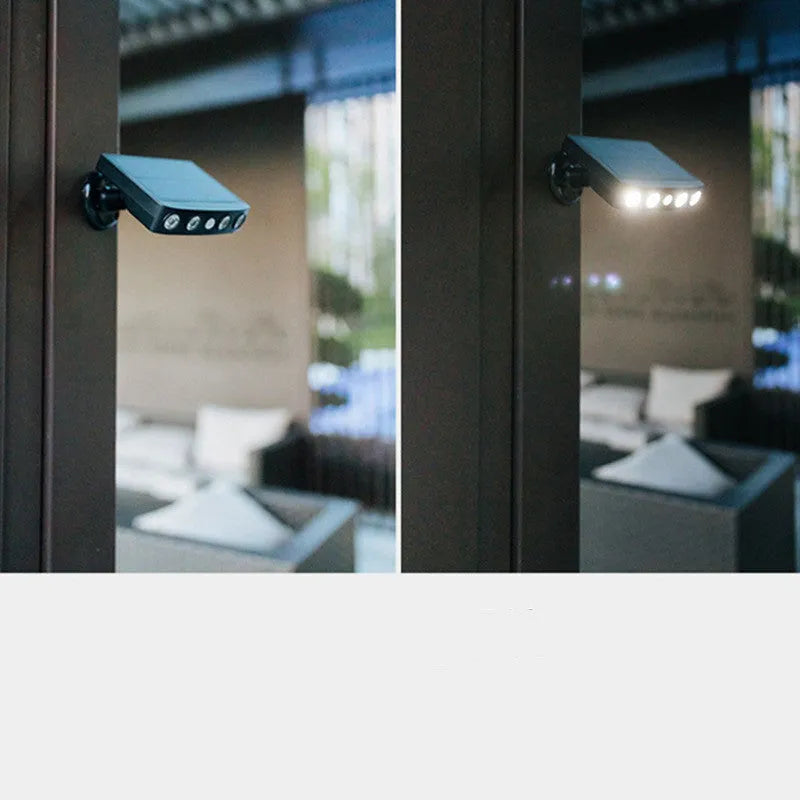 Black and white garden wall lamp with imitation camera and motion sensor for outdoor security lighting