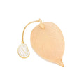 KC alloy leaf-shaped bookmark with a choice of Alice, rabbit, or clock charm attachment.