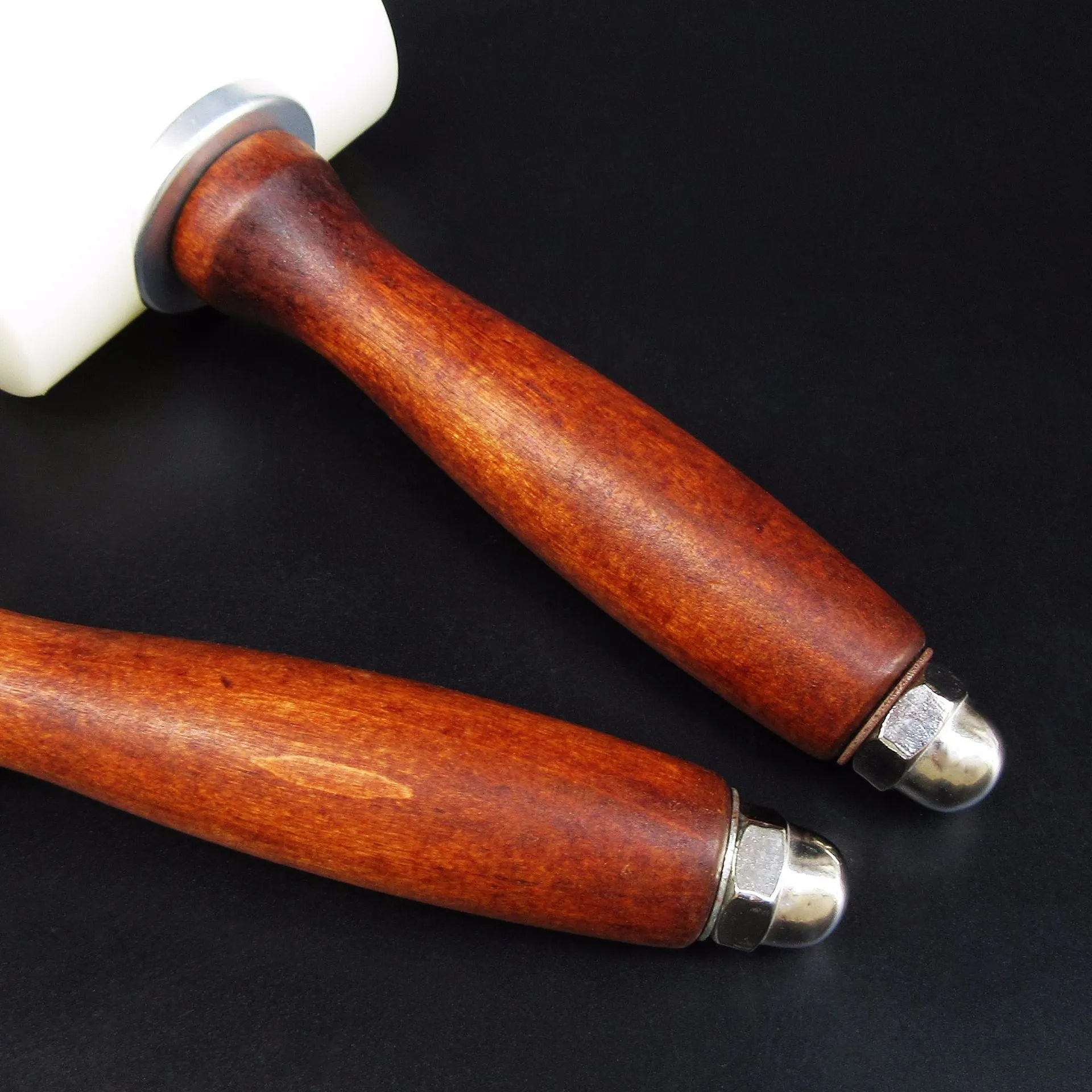 T-shaped nylon leather carving hammer with wooden handle for leather engraving