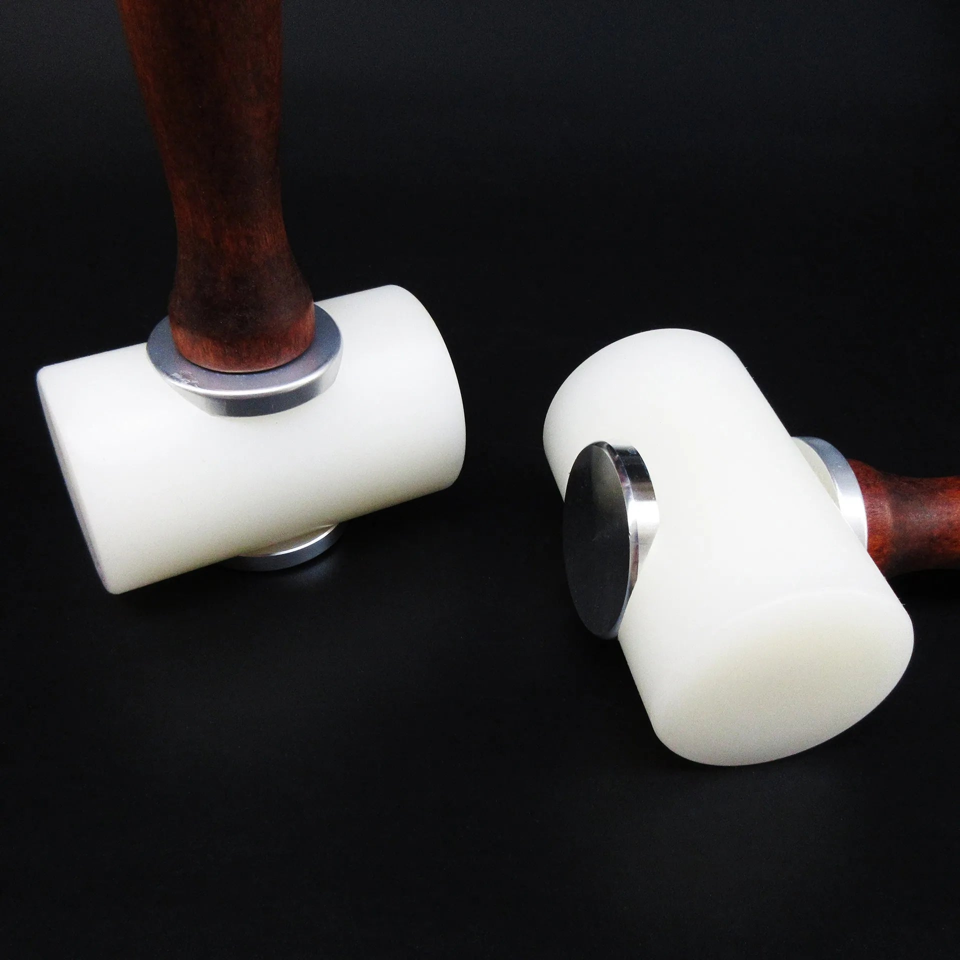 T-shaped nylon leather carving hammer with wooden handle for leather engraving