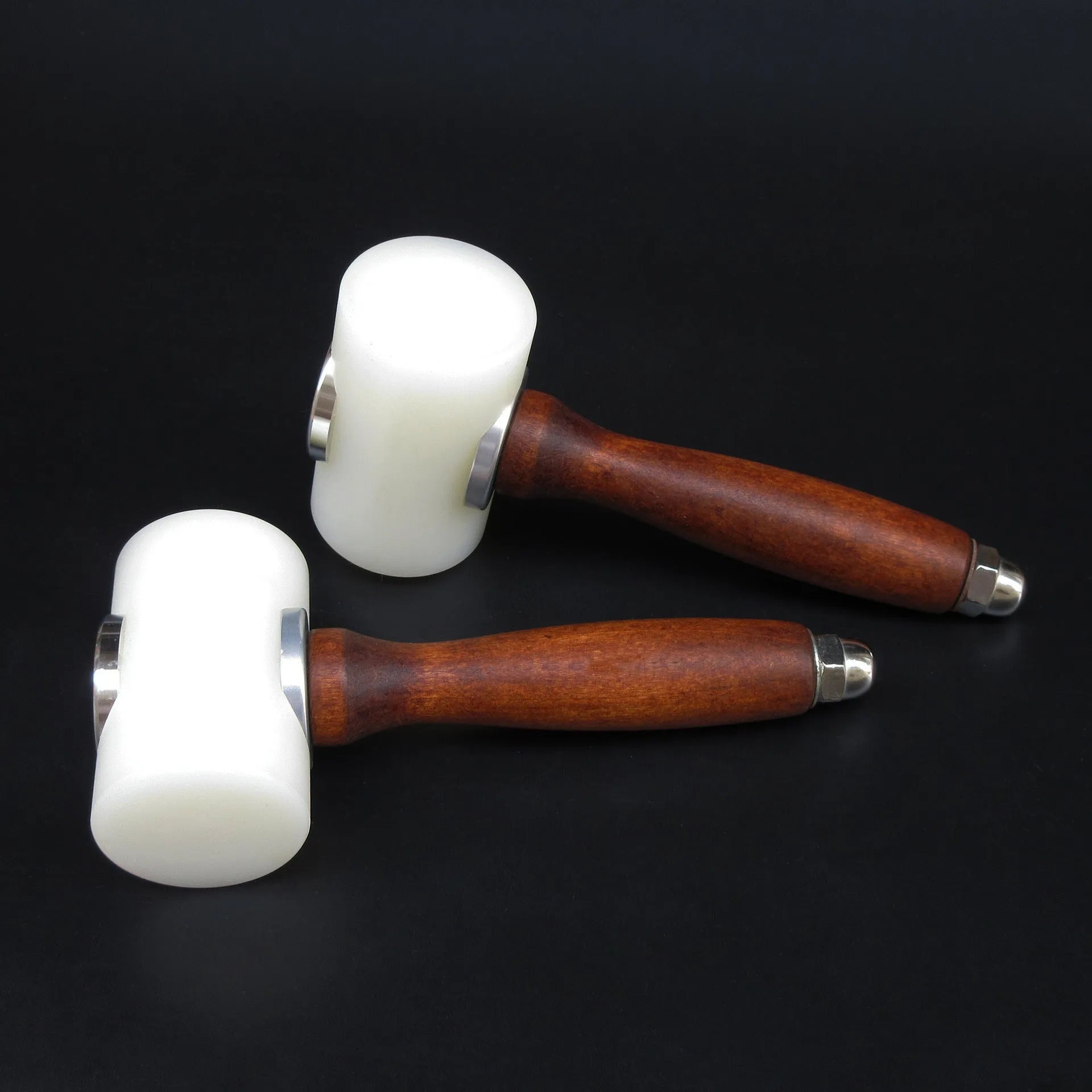 T-shaped nylon leather carving hammer with wooden handle for leather engraving