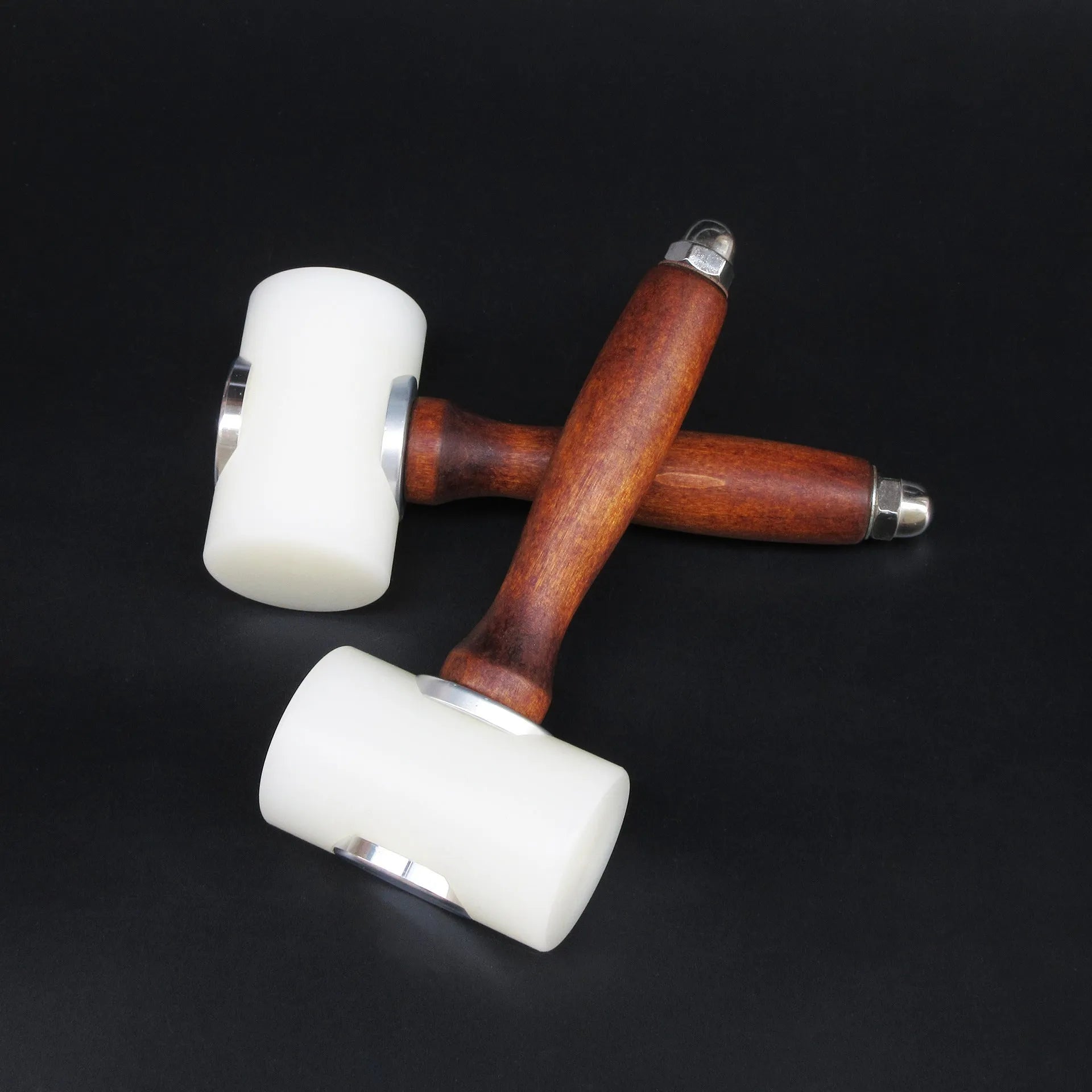 T-shaped nylon leather carving hammer with wooden handle for leather engraving