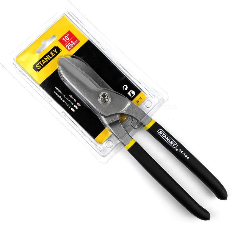 Yellow-handled barbed wire shears made of high carbon steel for cutting metal plate