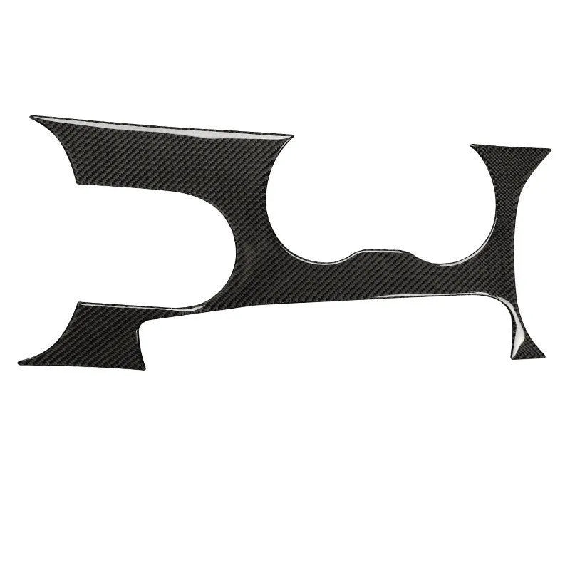 Carbon fibre texture black car cup holder panel decoration sticker with gloss finish