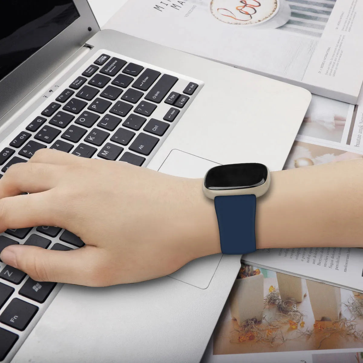 TPU silicone replacement strap for Versa 3 smartwatch in multiple colour options