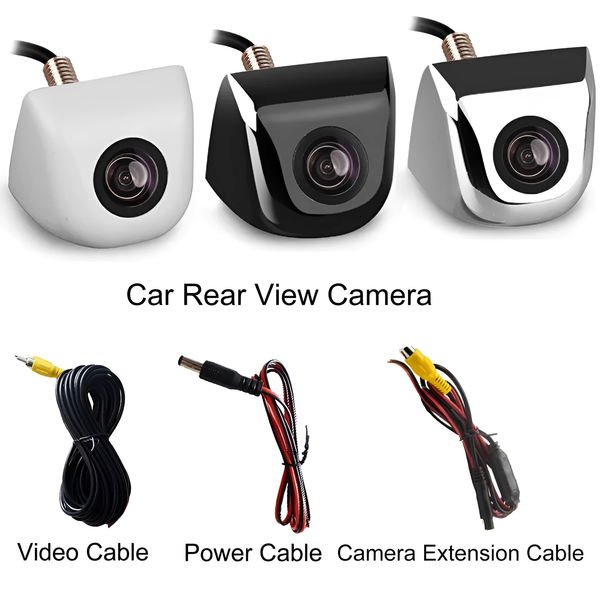 HD night vision waterproof reversing camera for 12V cars with metal shell and 6m cable