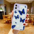 Butterfly design iPhone case in acrylic with soft edges, Japanese Korean style