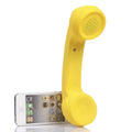 Retro-style Bluetooth wireless microphone headset shown in multiple colour options.