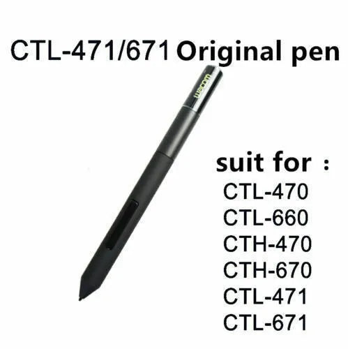 Black Wacom Intuos CTL471 CTL671 third generation replacement pen and holder for drawing tablets