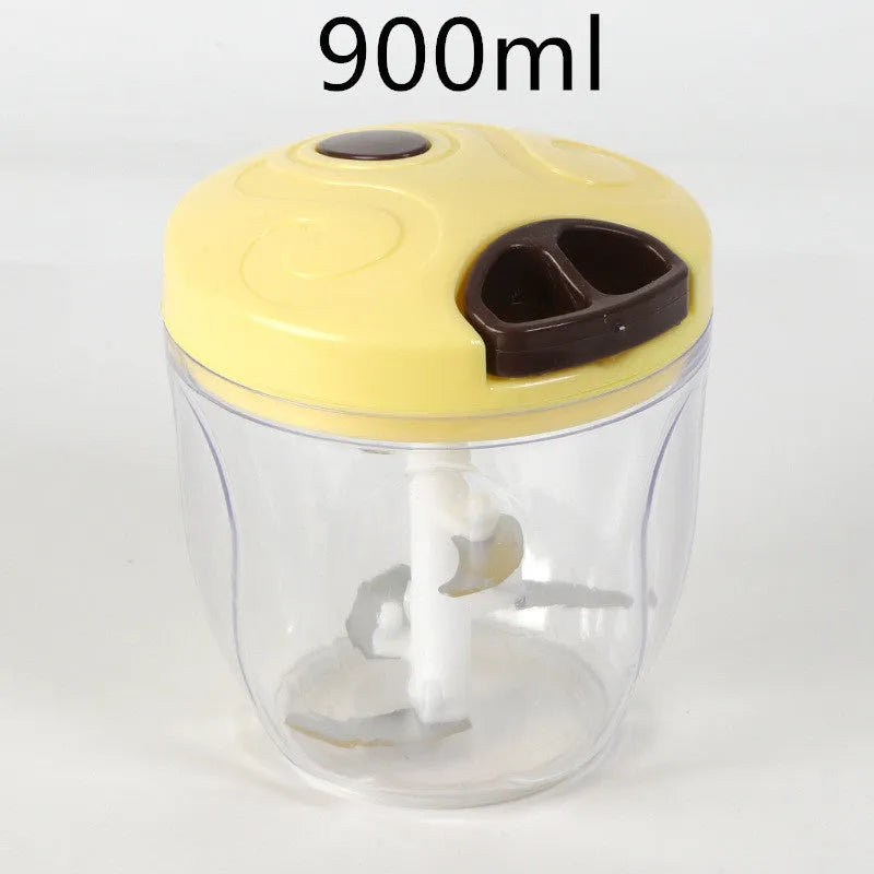 Green manual food chopper with stainless steel blades and 500ml capacity