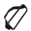 Black ABS car tissue holder measuring 21.5cm x 7cm for sun visor or seat back use
