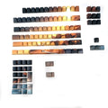 Saturn engraved mechanical keyboard keycaps with wireless USB and multimedia keys