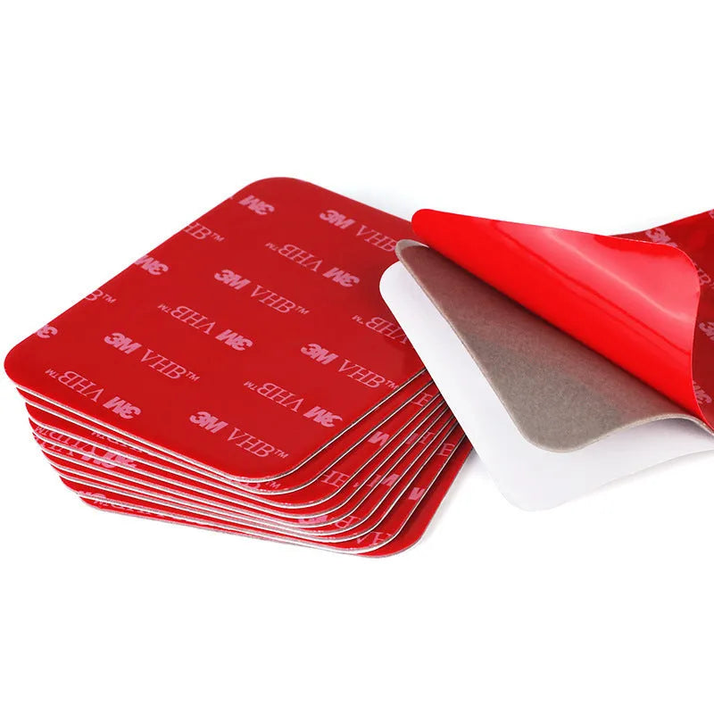 Red round foam double sided adhesive pads, 1 mm PU, 30-60 mm diameter options, 100-piece pack