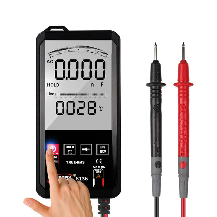 Hanyan 8136 large-screen touch screen digital multimeter with digital-analog dual display and buzzer