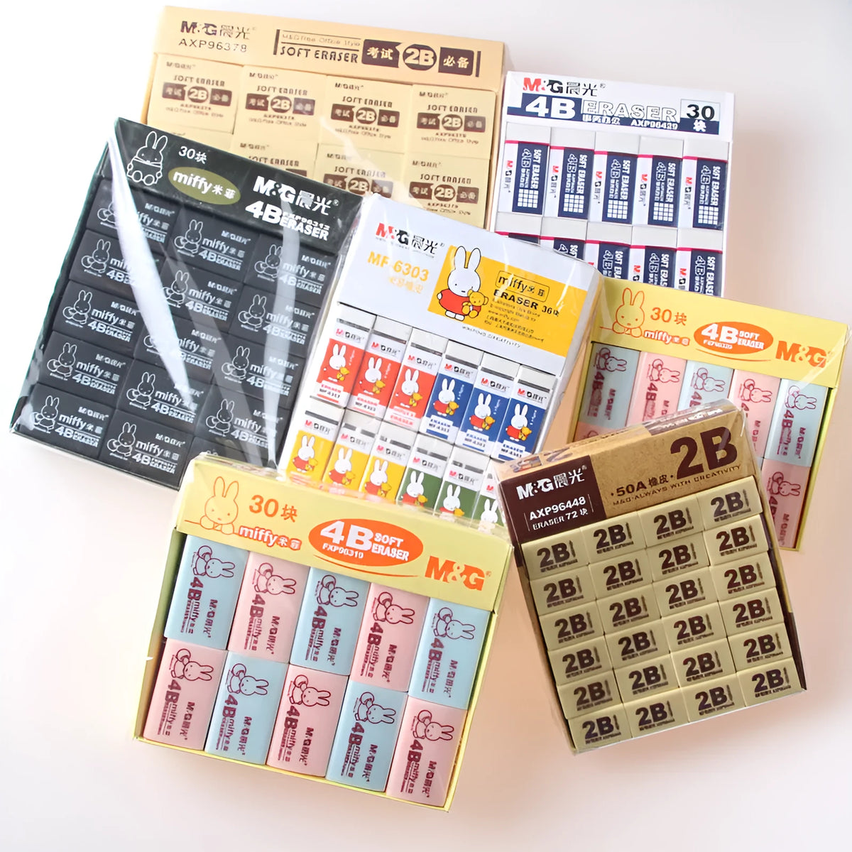 Small Chenguang eraser for student exams, colour soft clean rubber available in style options A to F