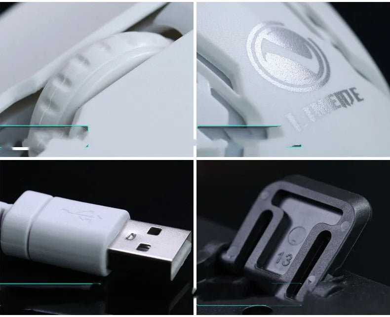 Limei GTX300 wired USB backlit keyboard and mouse set with 1000dpi optical mouse in white and black letters glow