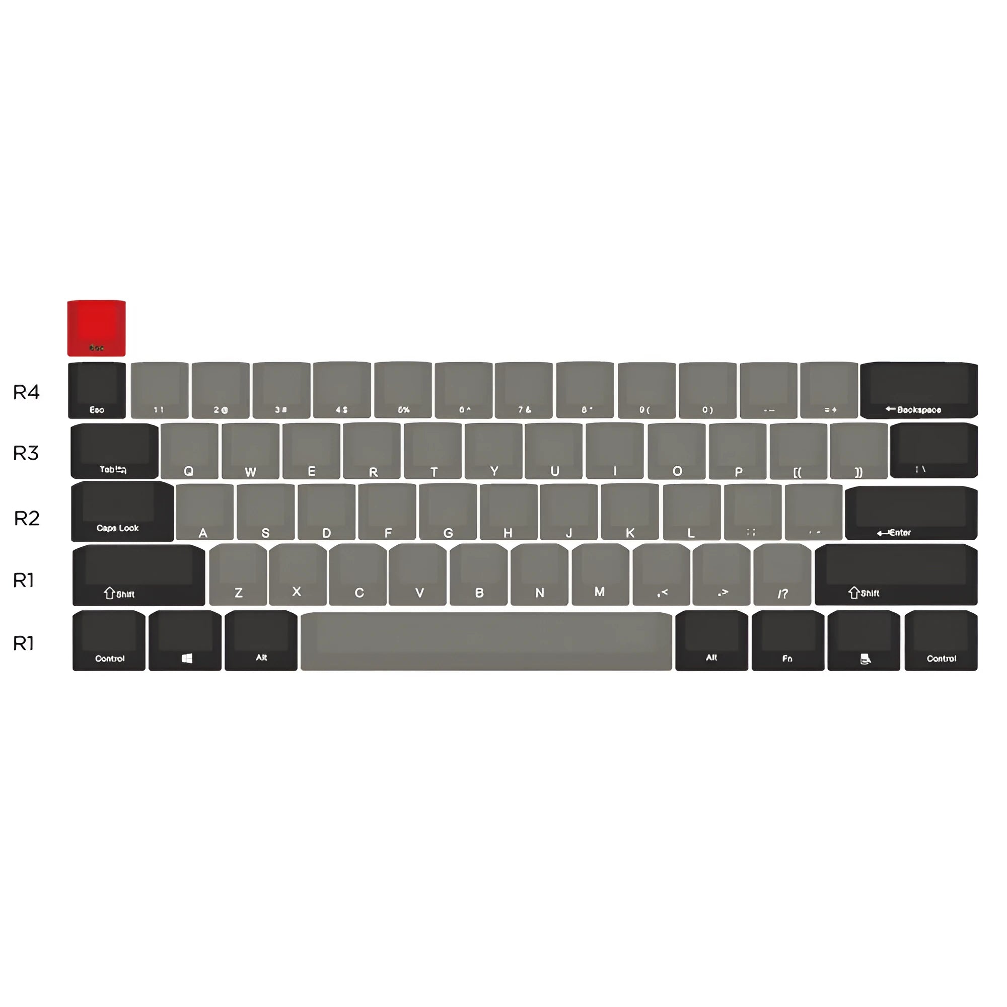 PBT side-engraved Dolch keycap set for mechanical keyboards with light-transmitting legends