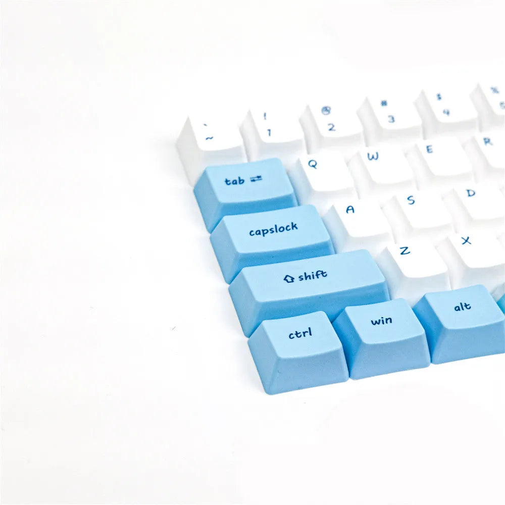 PBT sublimation keycaps with cherry blossom girl cartoon art for GK61 mechanical keyboard