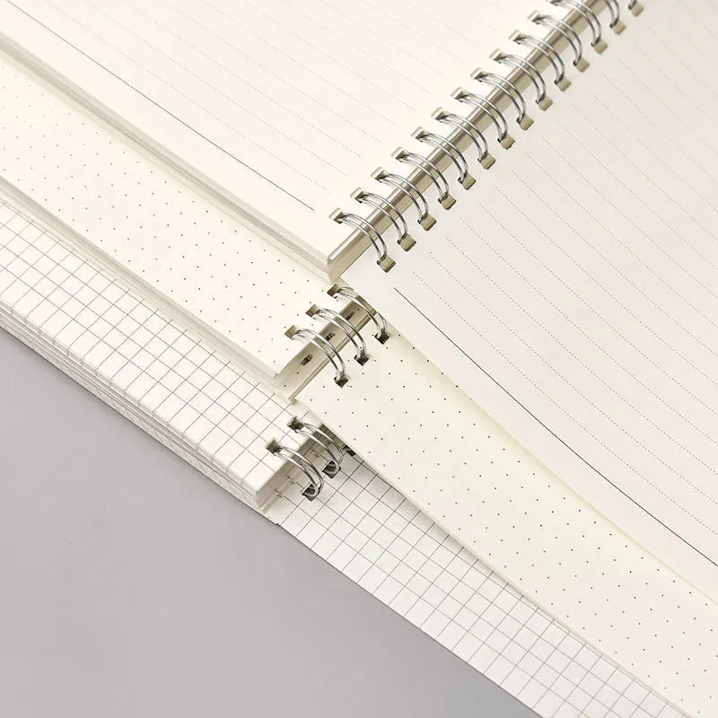 B5 coil grid notebook with PP cover and wire binding, super thick paper for classroom notes