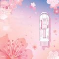 Pink square push-pull student eraser with replaceable core, 86mm long.