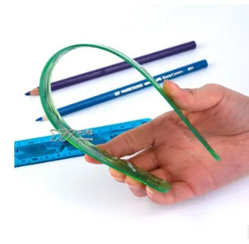 Soft bendable plastic ruler in 15cm 20cm and 30cm lengths with clear double-sided 5mm scale
